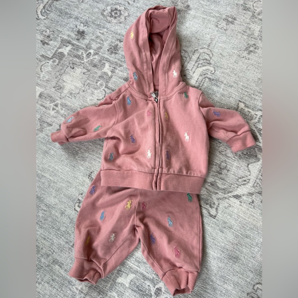 Ralph Lauren pink logo sweatsuit